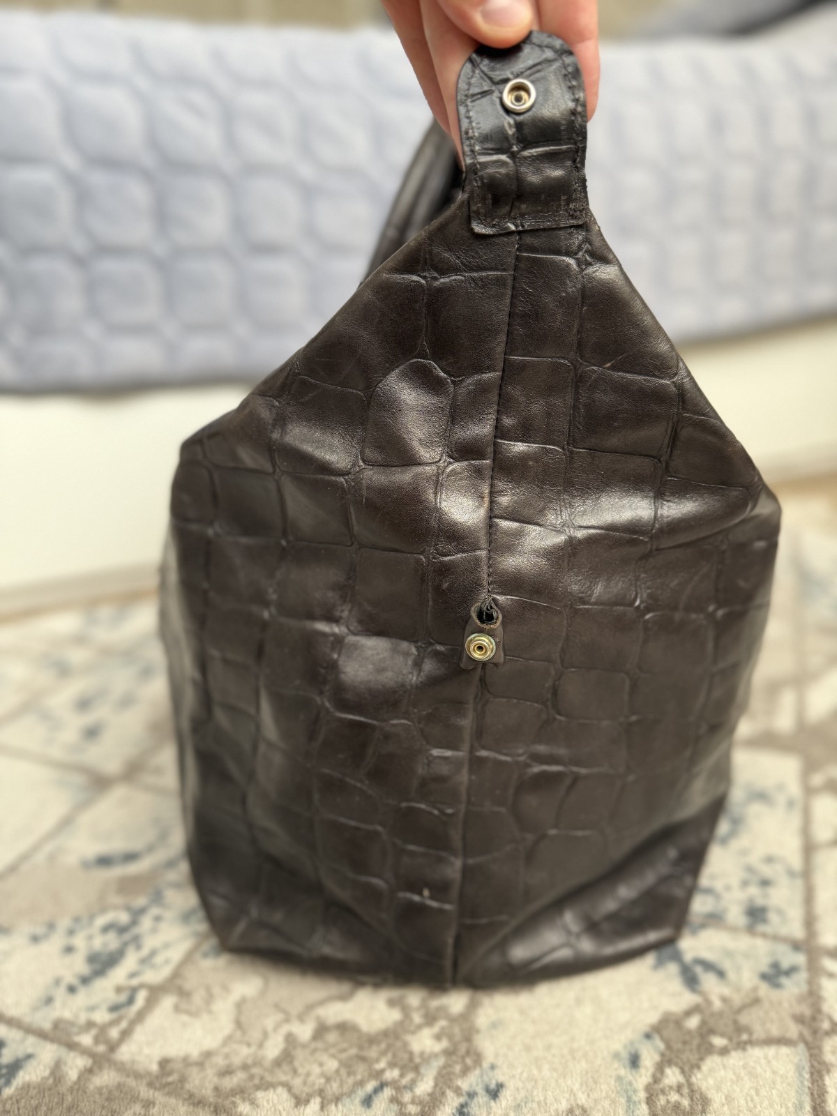 MULBERRY Congo Leather Weekend Bag Black Large Rigid Holdall