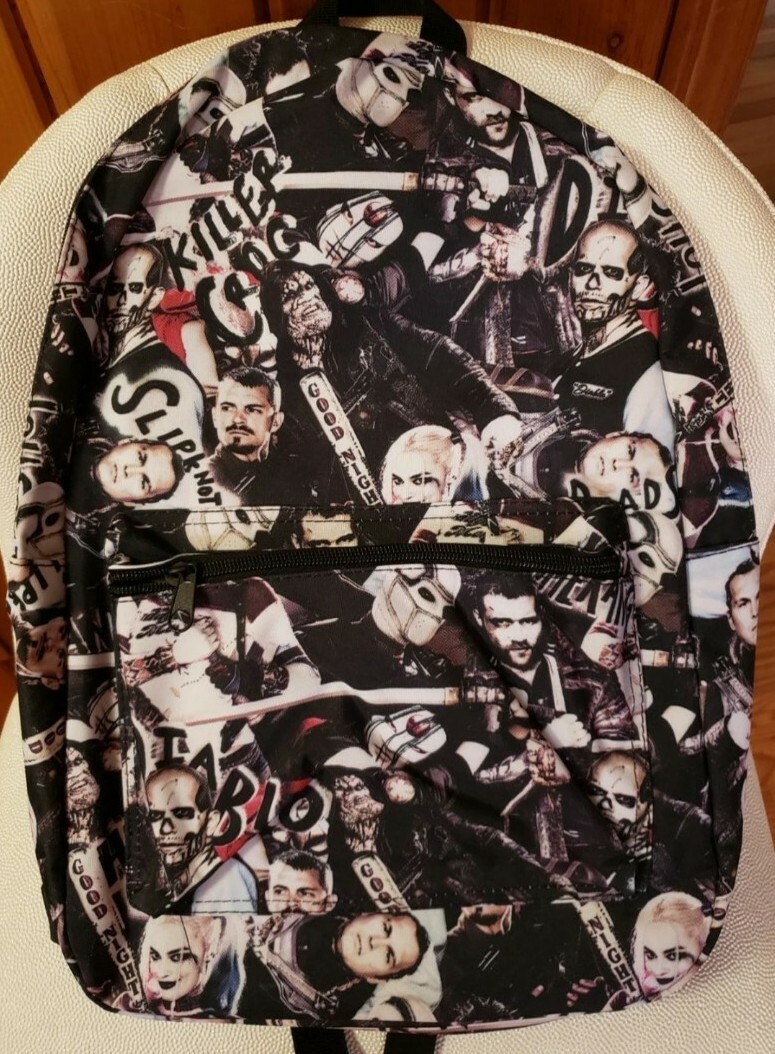 DC Comics Suicide Squad Backpack Harley Quinn Joker Bioworld School Bag NWOT