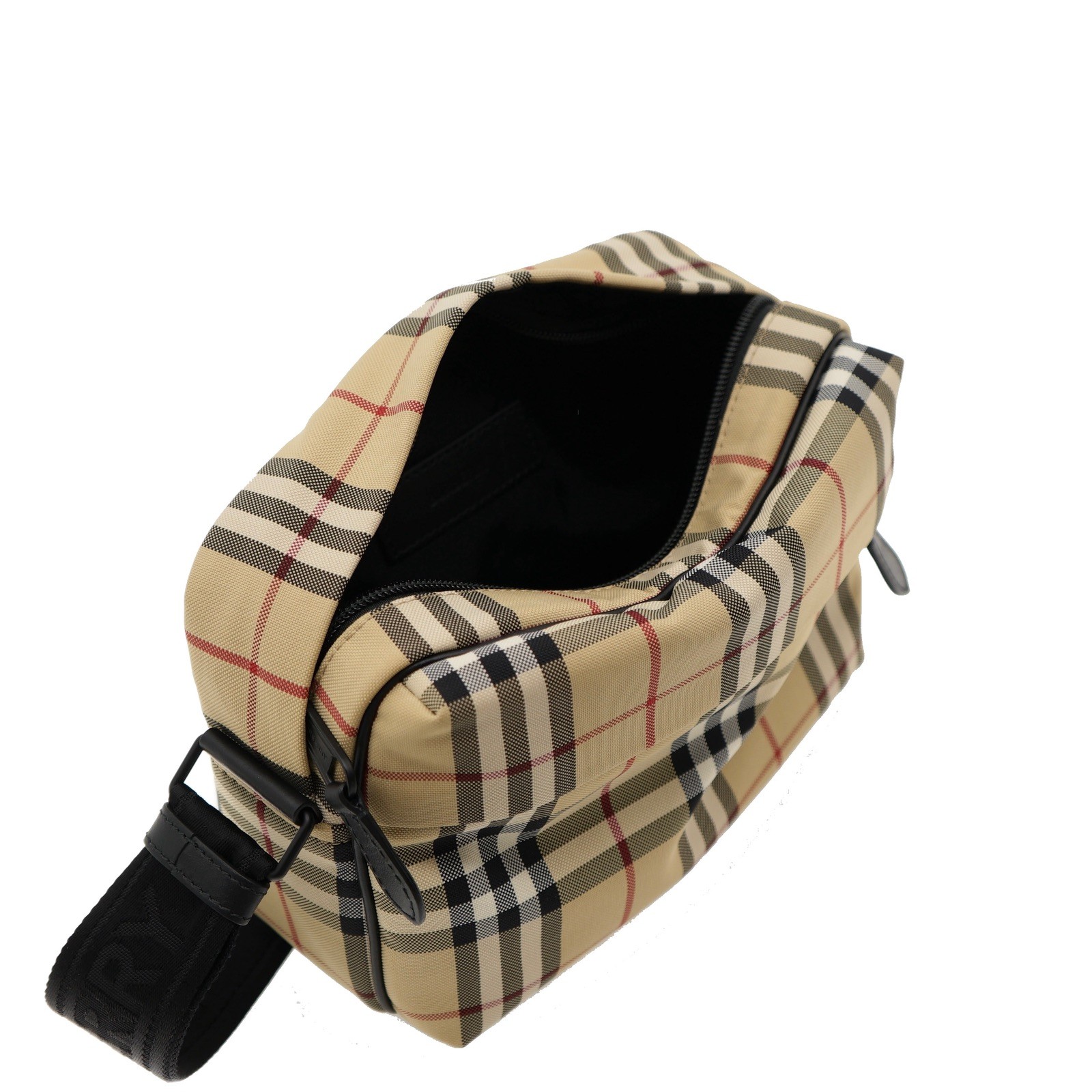 Burberry Paddy Camera Crossbody Messenger Bag Beige Check New