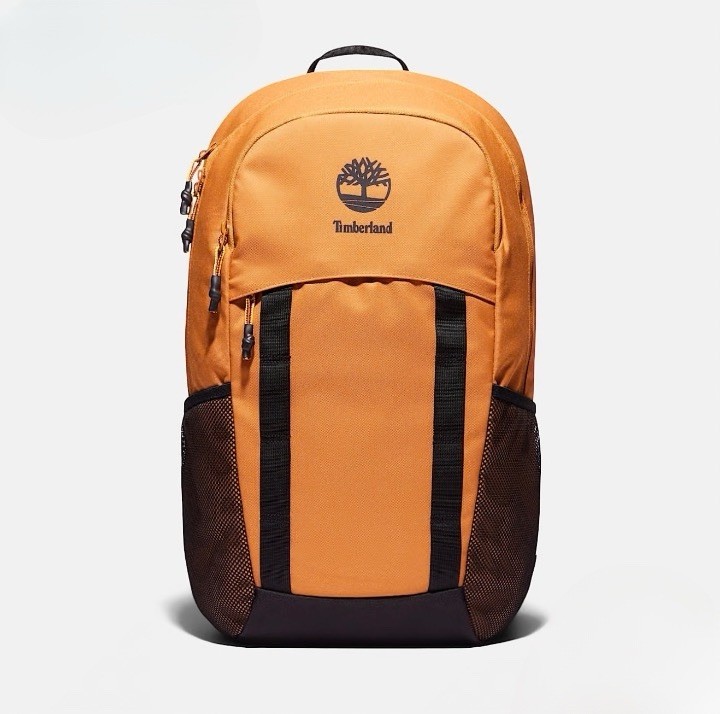 Timberland Calverton 26-Liter Backpack Orange, Dual Zippers & Side Mesh Pockets