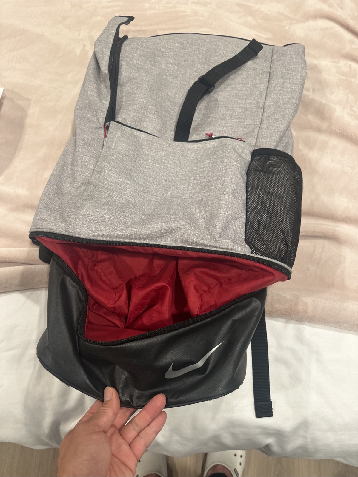 Nike Vapor Sport Backpack Multi-Compartment, Roll/Fold Top with laptop sleeve