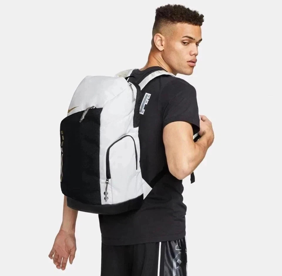 Nike Hoops Elite Pro Backpack 32L DX9786-100 White Gold For Basketball New