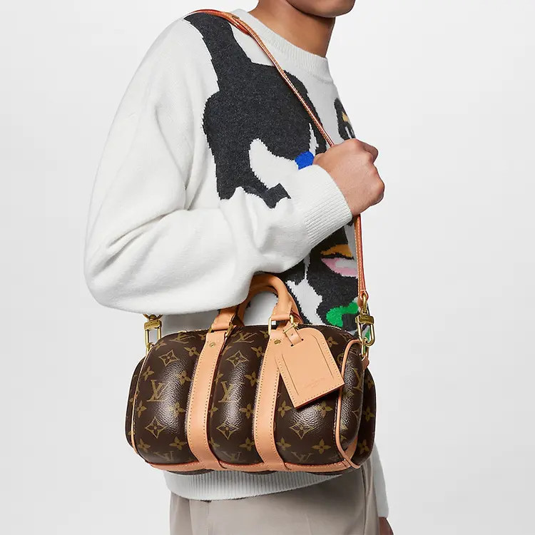 LOUIS VUITTON keepall BLOWN-UP Crossbody Travel Bag Men’s 11.4×6.2×6.2 in