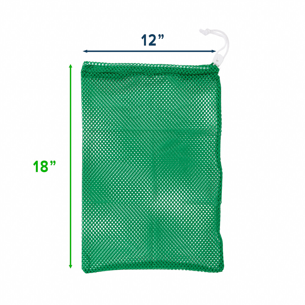 Mesh Drawstring Bag | Cord Lock & ID Tag | New School, Laundry, and Gear Bag