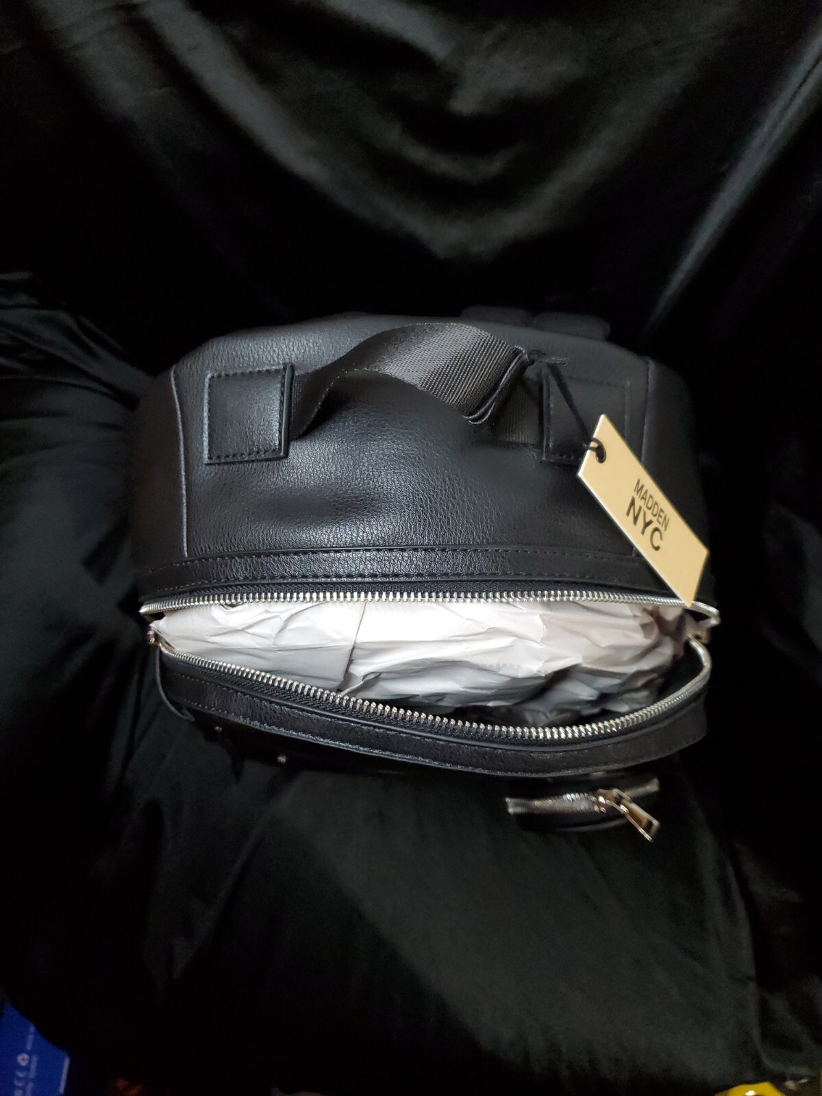 Madden NYC MBM CAT #C2702 Dome 17” Laptop Backpack with Pouch, Black