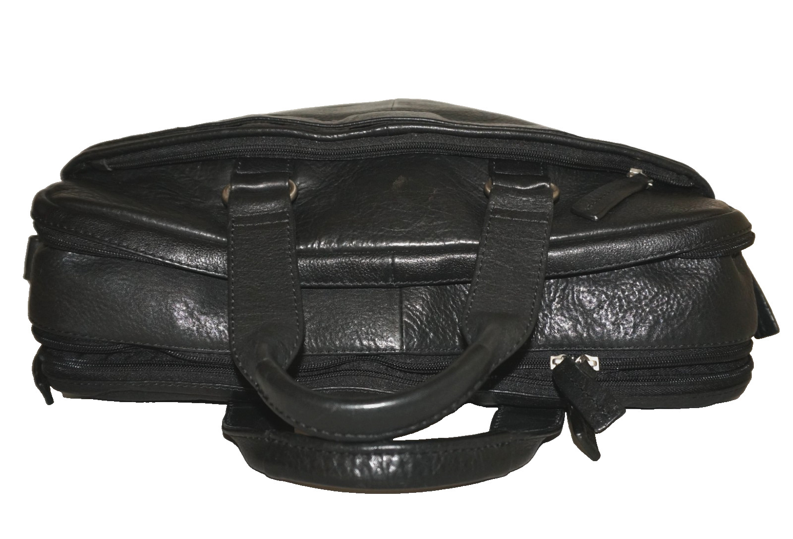 BOSCA Large Black Leather Attache’ Bag 11×15 *NO STRAP