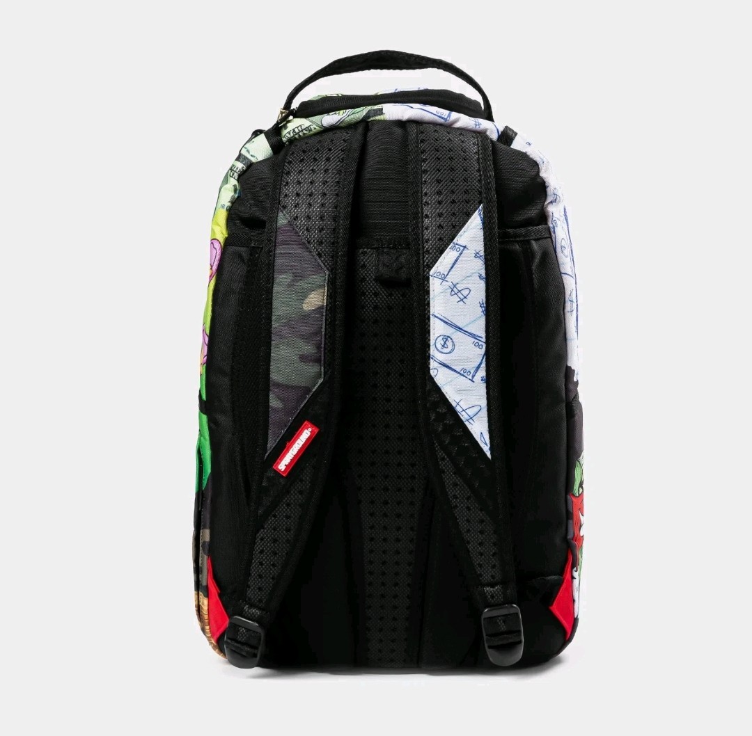 💥💥Sprayground Pure Gold Money Backpack New Black Bookbag Large School Bag