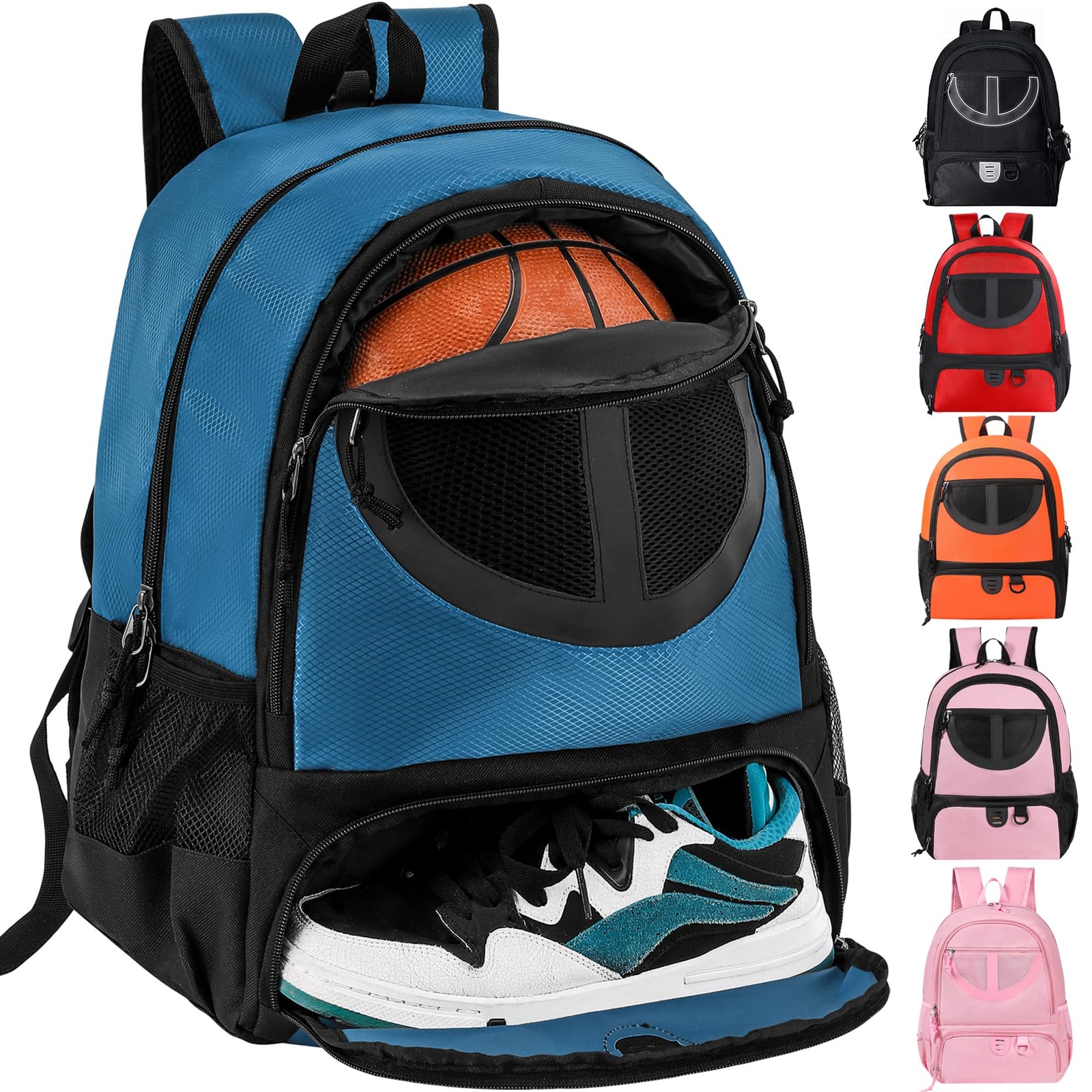 Basketball Backpack 30L Ball Bag with Shoe Compartment Sports Pack