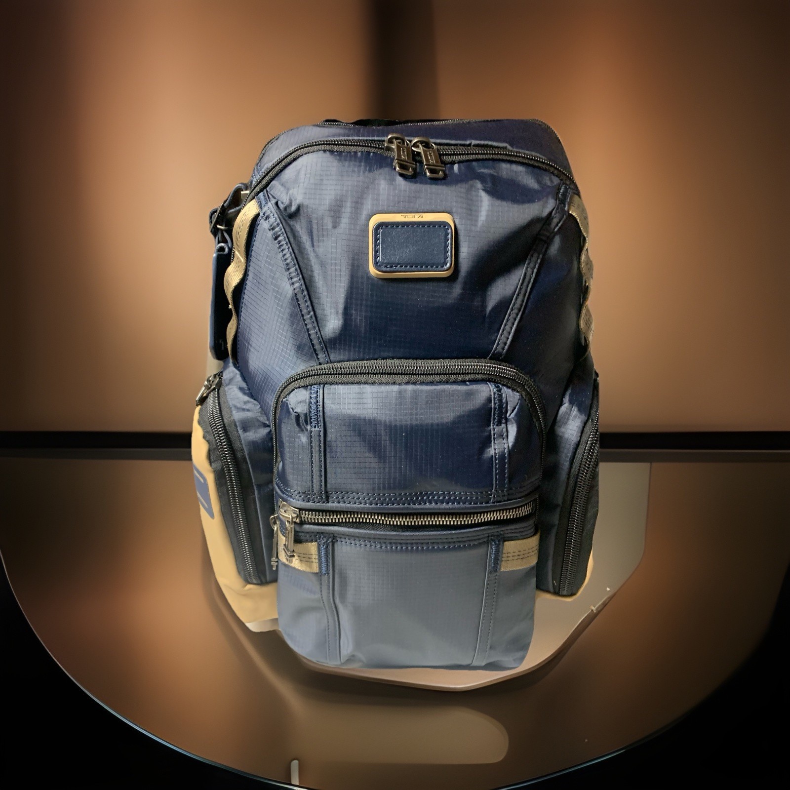 New-Tumi Alpha Bravo Navigation Backpack $595 Midnight Navy/Khaki