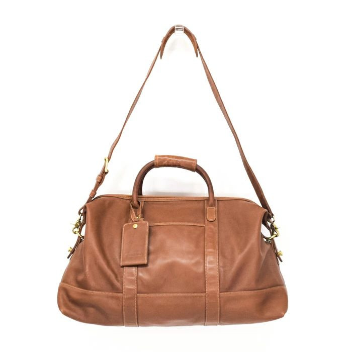 COACH Old 502T Large Leather Travel Boston Bag 2WAY Vintage Brown