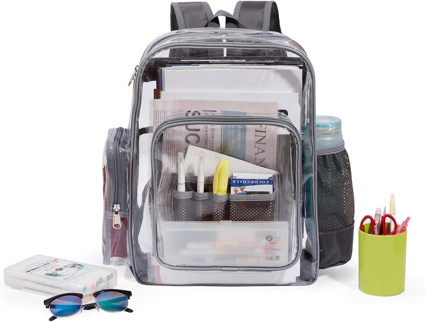 Large Clear Backpack Grande Mochila Heavy Duty PVC Transparent Backpacks for Sch