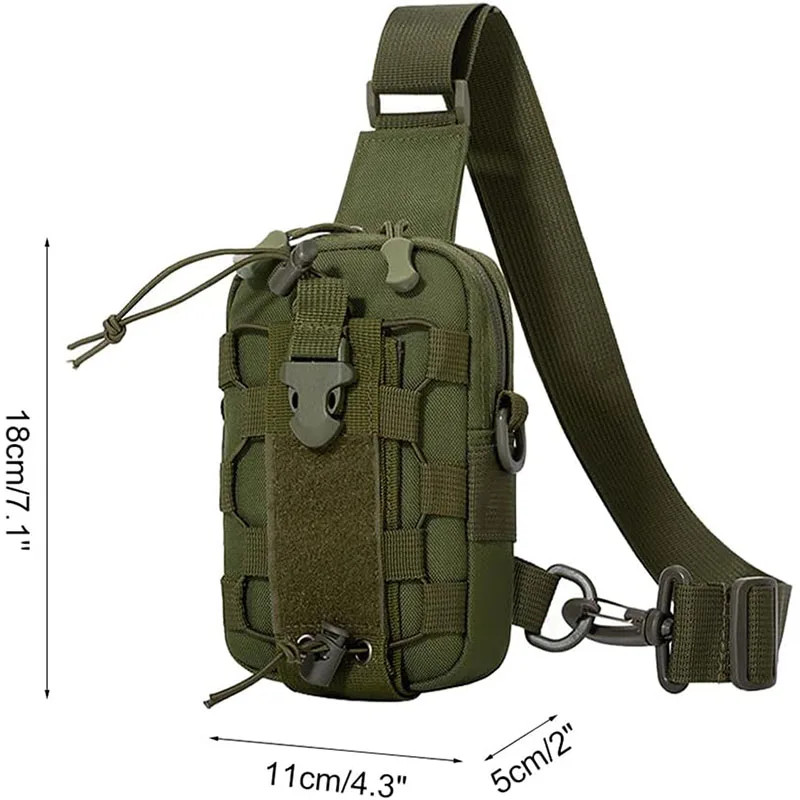 Multifunctional Tactical Chest Bag Men’s Outdoor Water Bottle Waist Bag Phone Cr