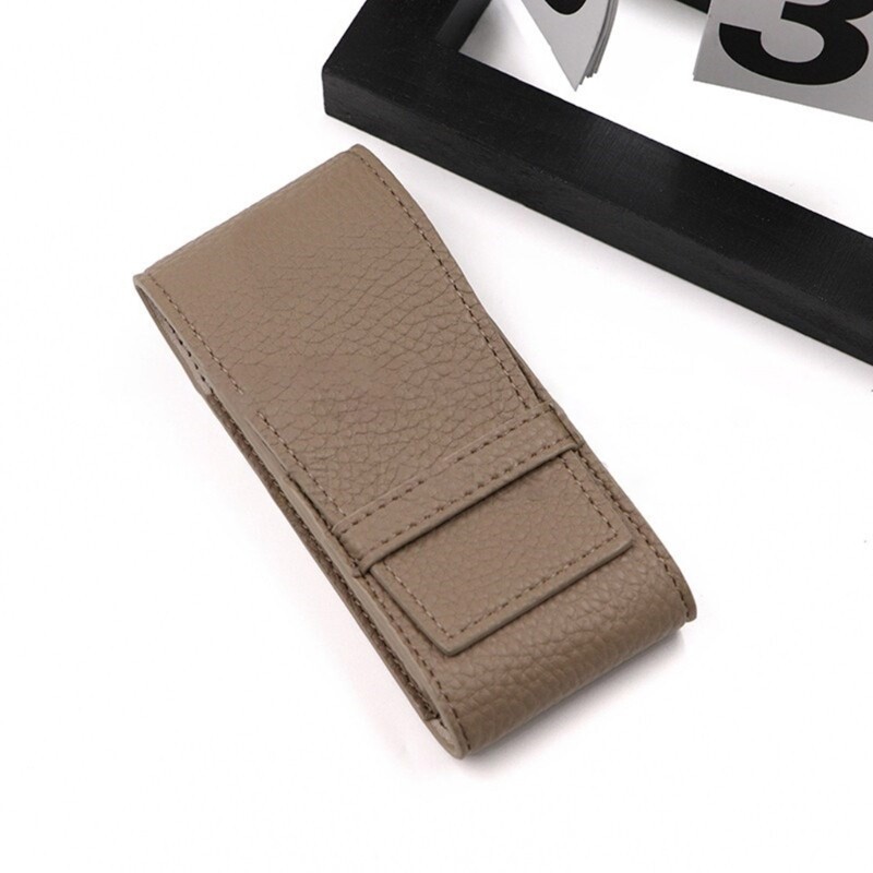 Travel Watch Case PU Leather Protective Pouch Soft Lining Bag for Business Trips
