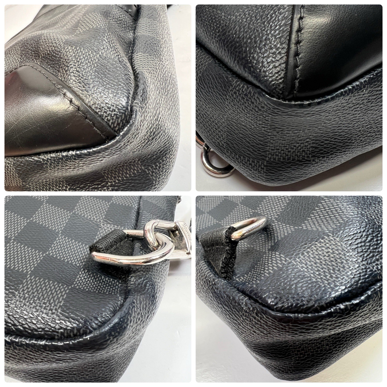 LV Louis Vuitton Black Damier Graphite Avenue Sling Bag Slingbag