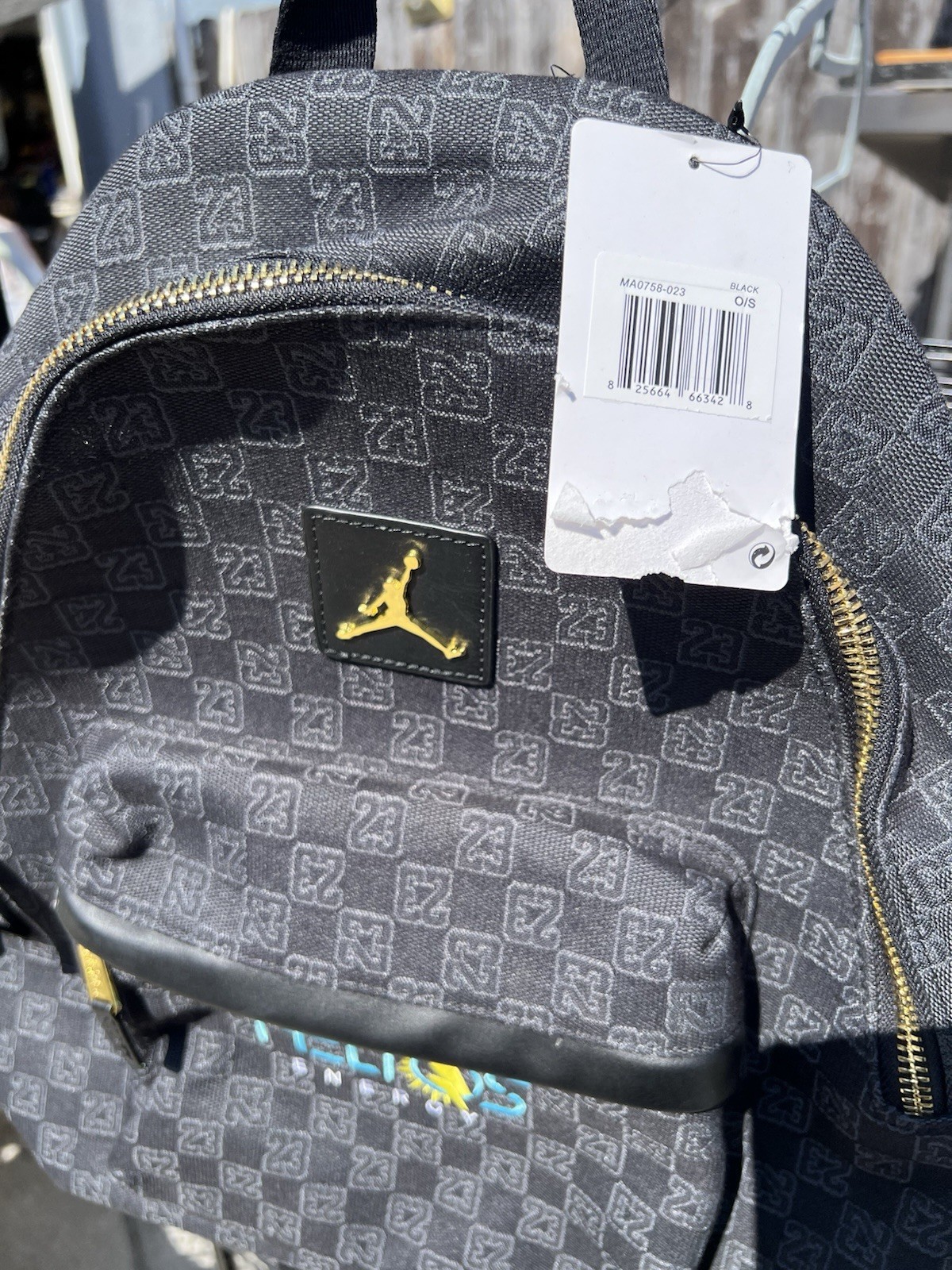 Air Jordan Backpack Mens Black Monogram Nike LIMITED EDITION 23 School Travel