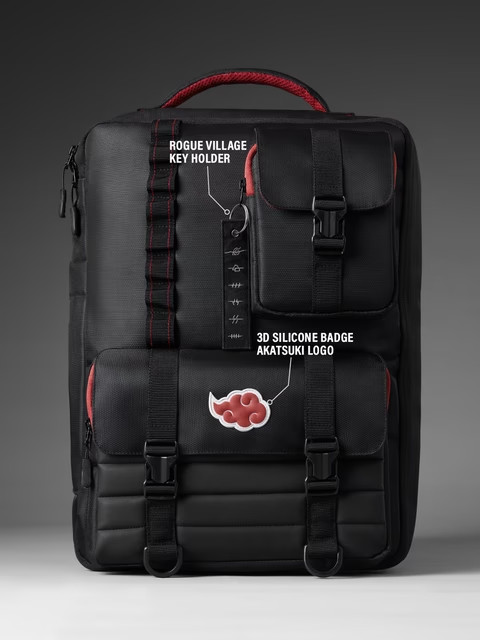 Naruto: Akatsuki Overnighter colour black Backpacks OFFICIAL LICENSED 2026