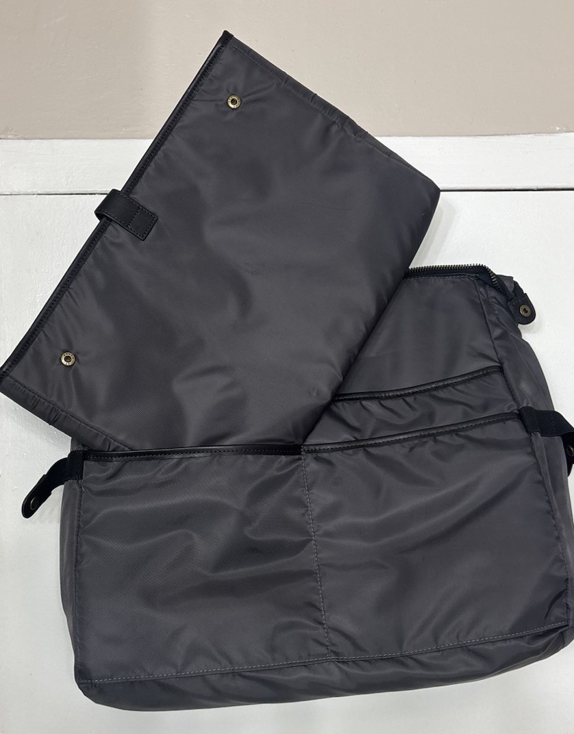 Vintage Leather BOSCA black leather Attache Briefcase travel Bag W/ Laptop Case