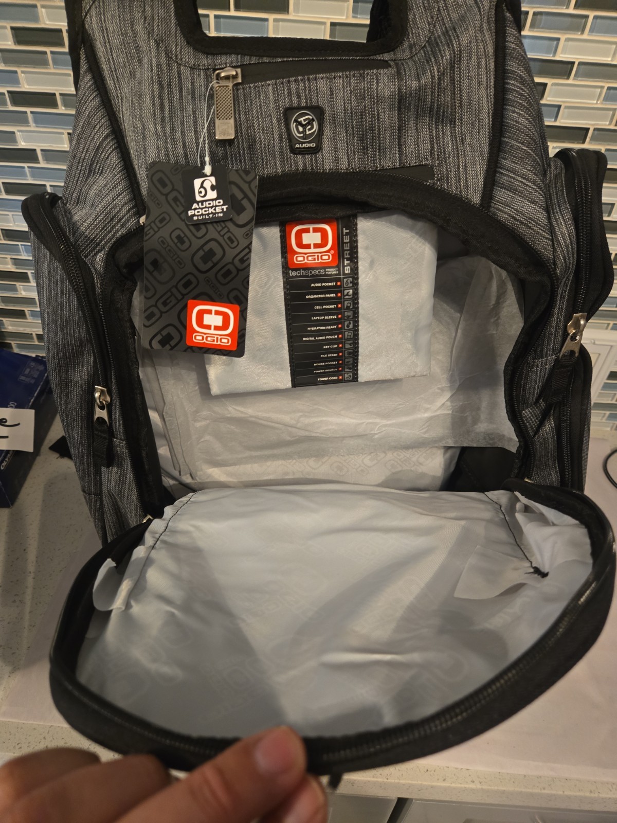 Nwt OGIO Metro Street Makita Grey/black Backpack 8 External Pockets Audio Laptop