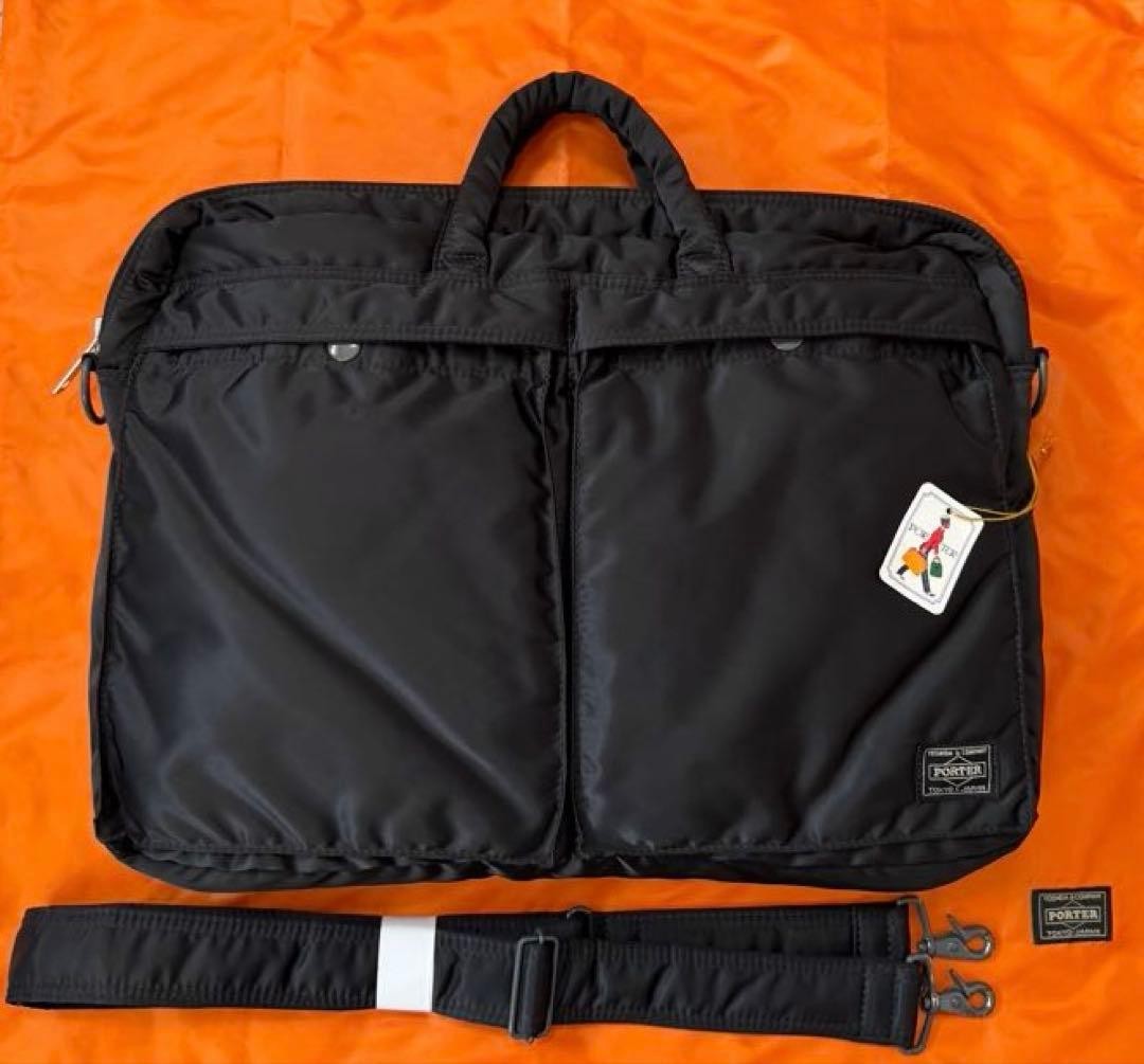 Authentic PORTER Yoshida Kaban 2Way Business Bag Black 35cm x 48cm x 7cm