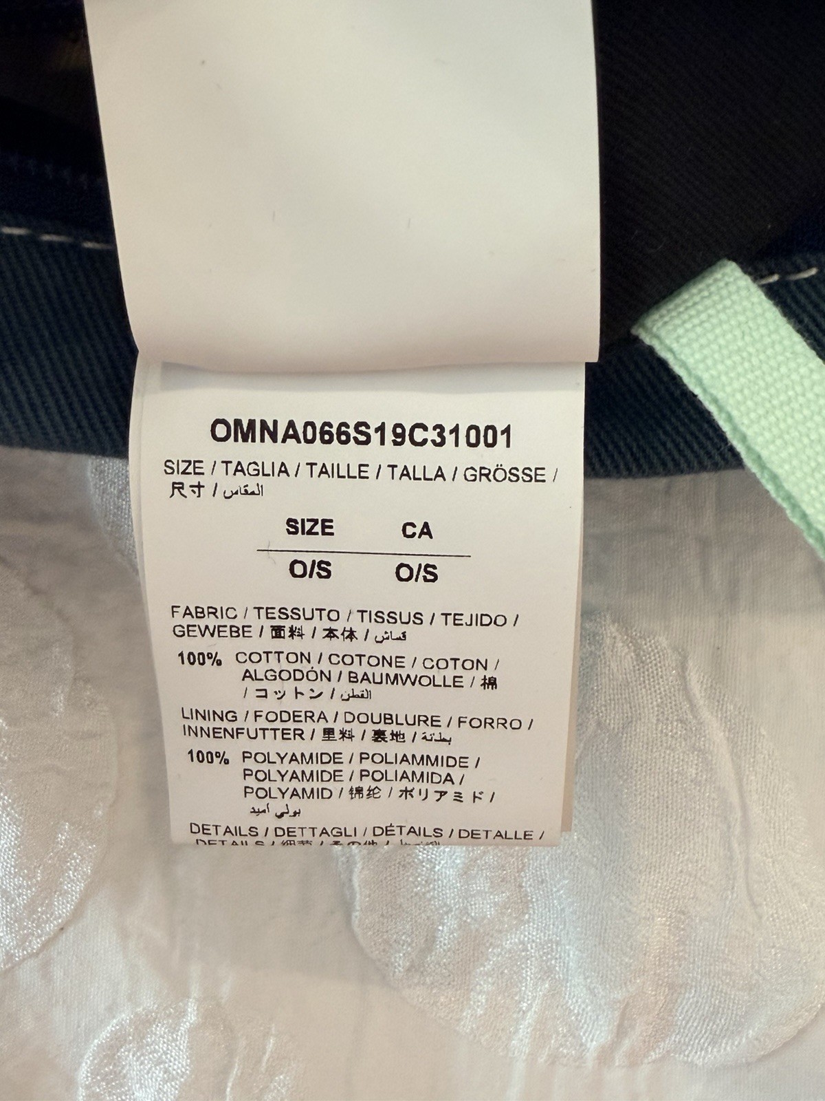 Authentic Off-White Virgil Abloh SS19 Blue Twill Messenger Bag OMNA066S19C31001
