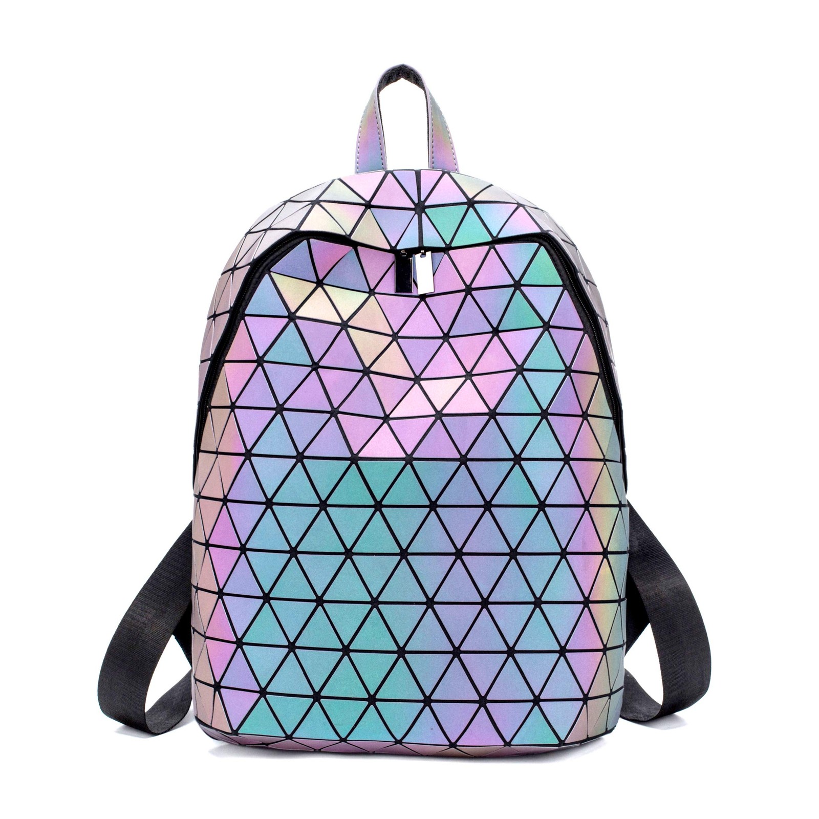 Geometric Backpack Luminous Backpacks Holographic Reflective Bag Lumikay Bags…