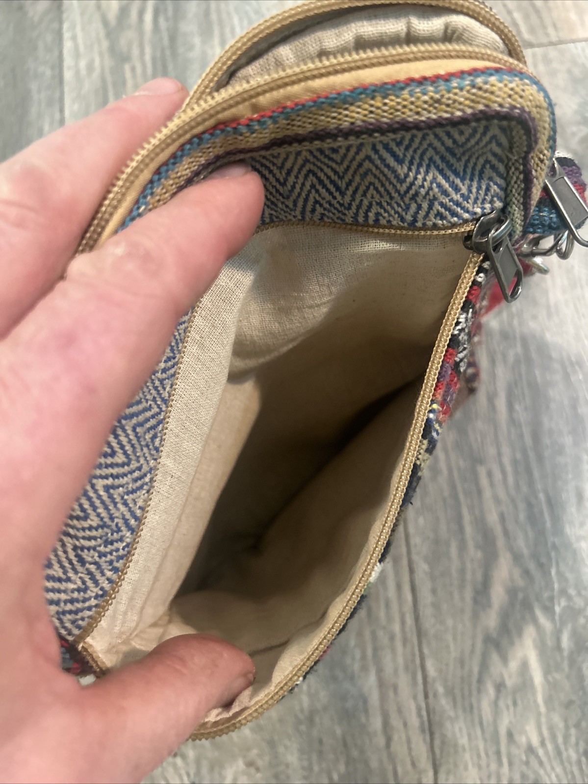 Himalayan Hemp THC Free Multi Color Small Handmade Crossbody 5 Pockets