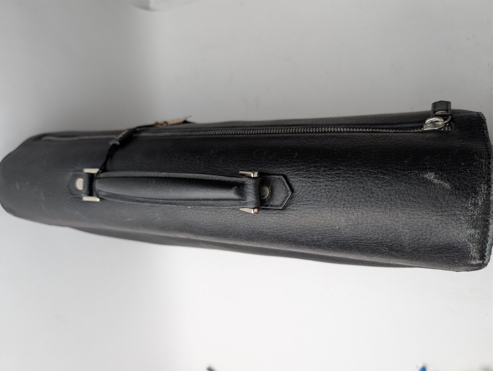 Authentic Versace Black Leather Briefcase Portfolio Business Document Bag NWT