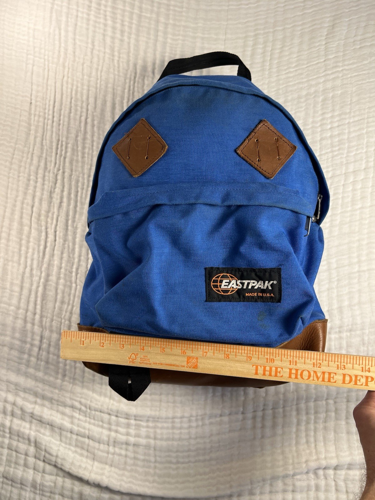Vintage MARTY MCFLY BTTF Blue 80s Eastpak Backpack USA Made Leather Bottom