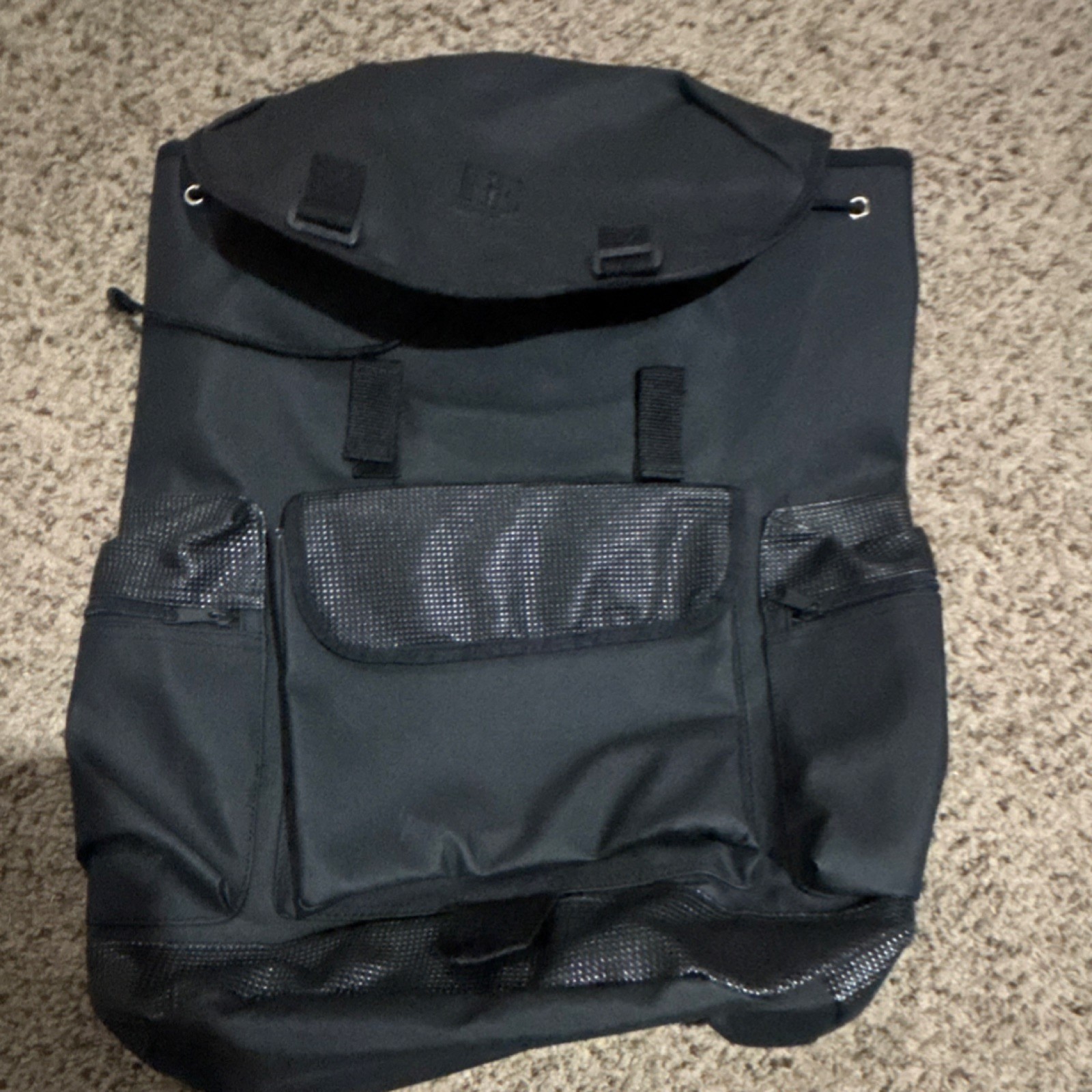 Perry Ellis Portfolio Backpack Black Men Pockets Adjustable Strap