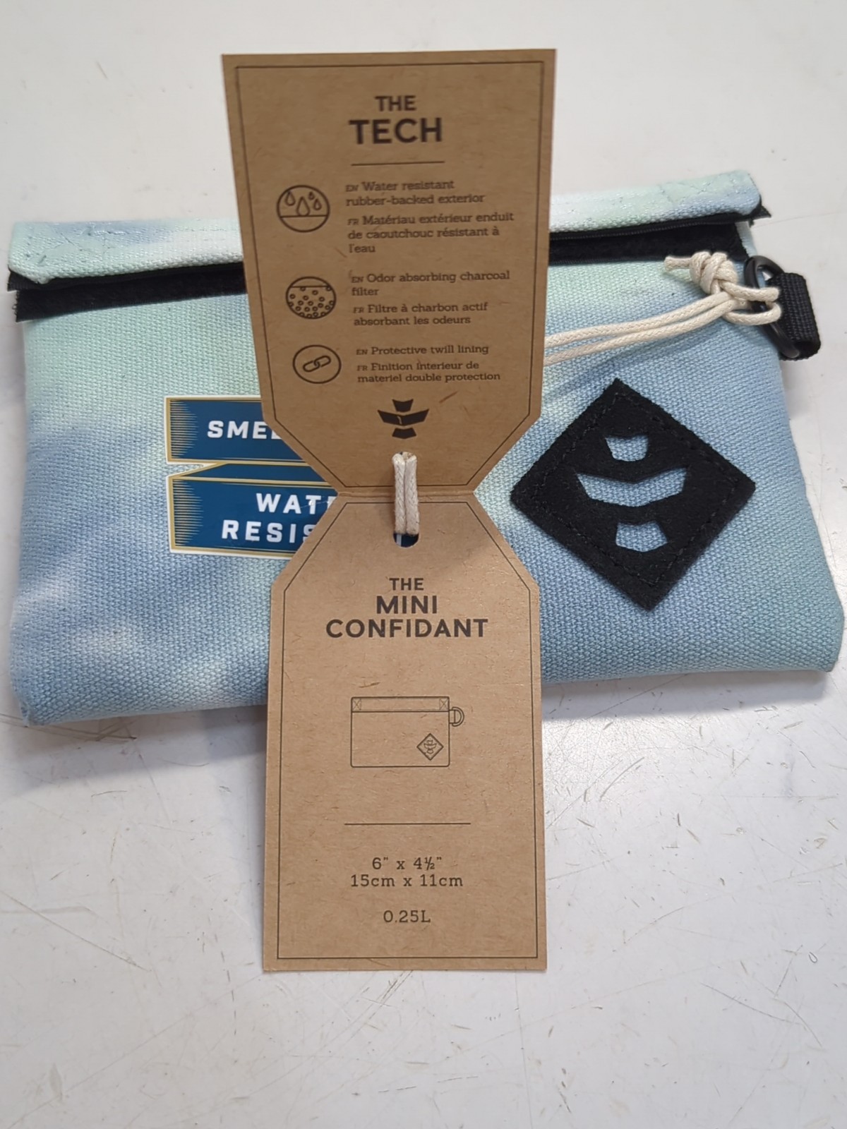 Revelry Mini Broker Smell Proof Water Resistance Stash Bag 6″ X 4.5″ Light Blue