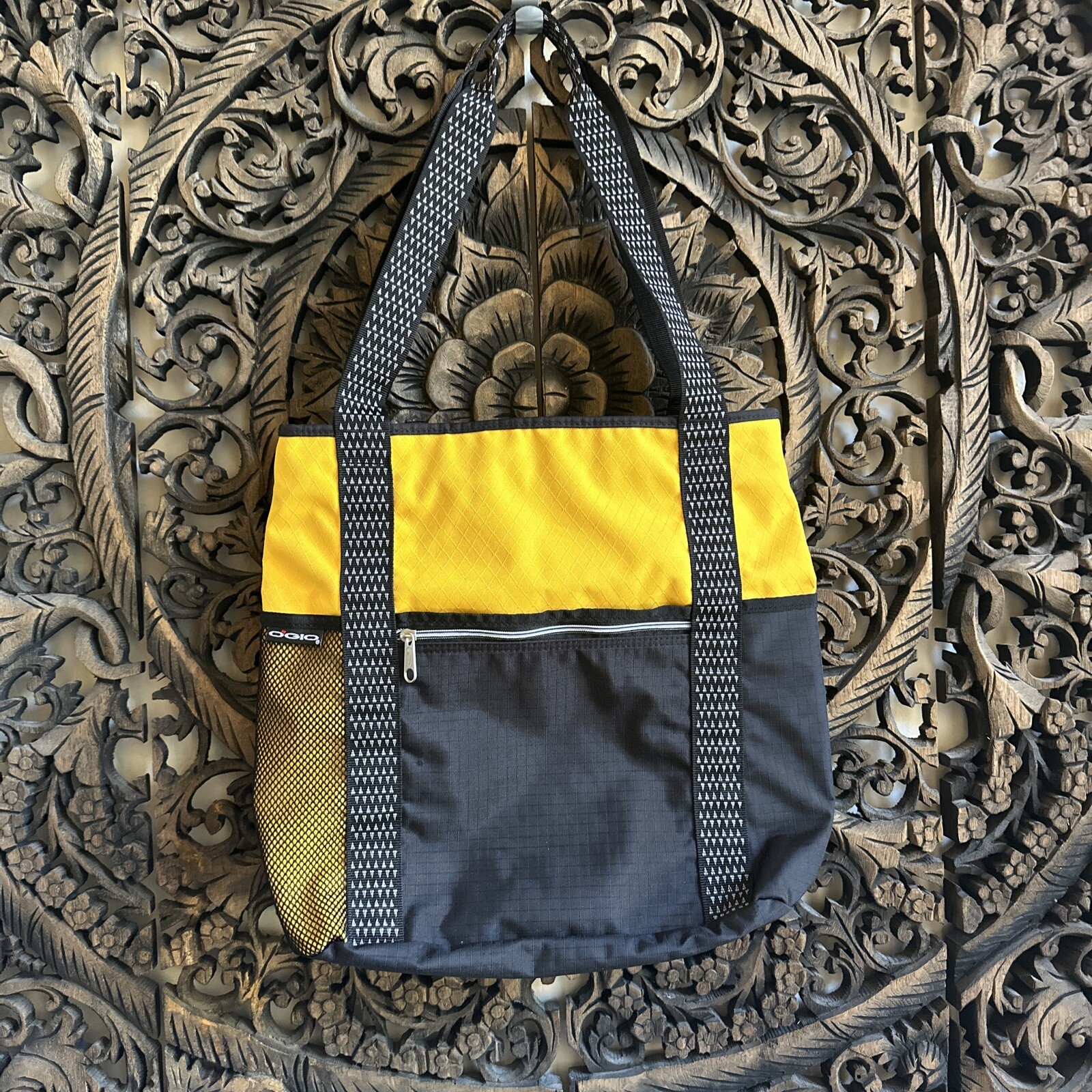 OGIO Tote Bag Black Yellow Versatile Organizational Mobile Laptop Large Zip