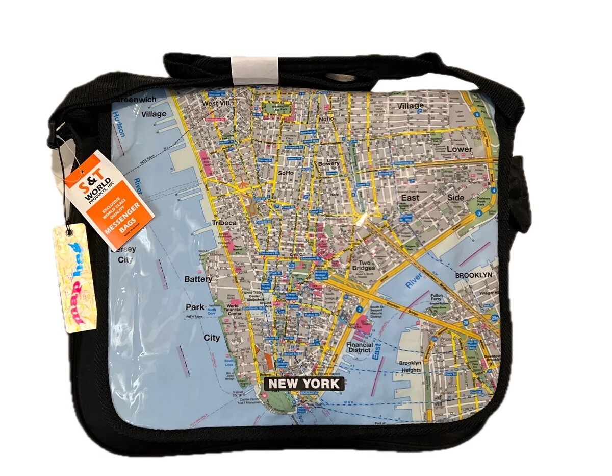 New York City Train Map Messenger Bag