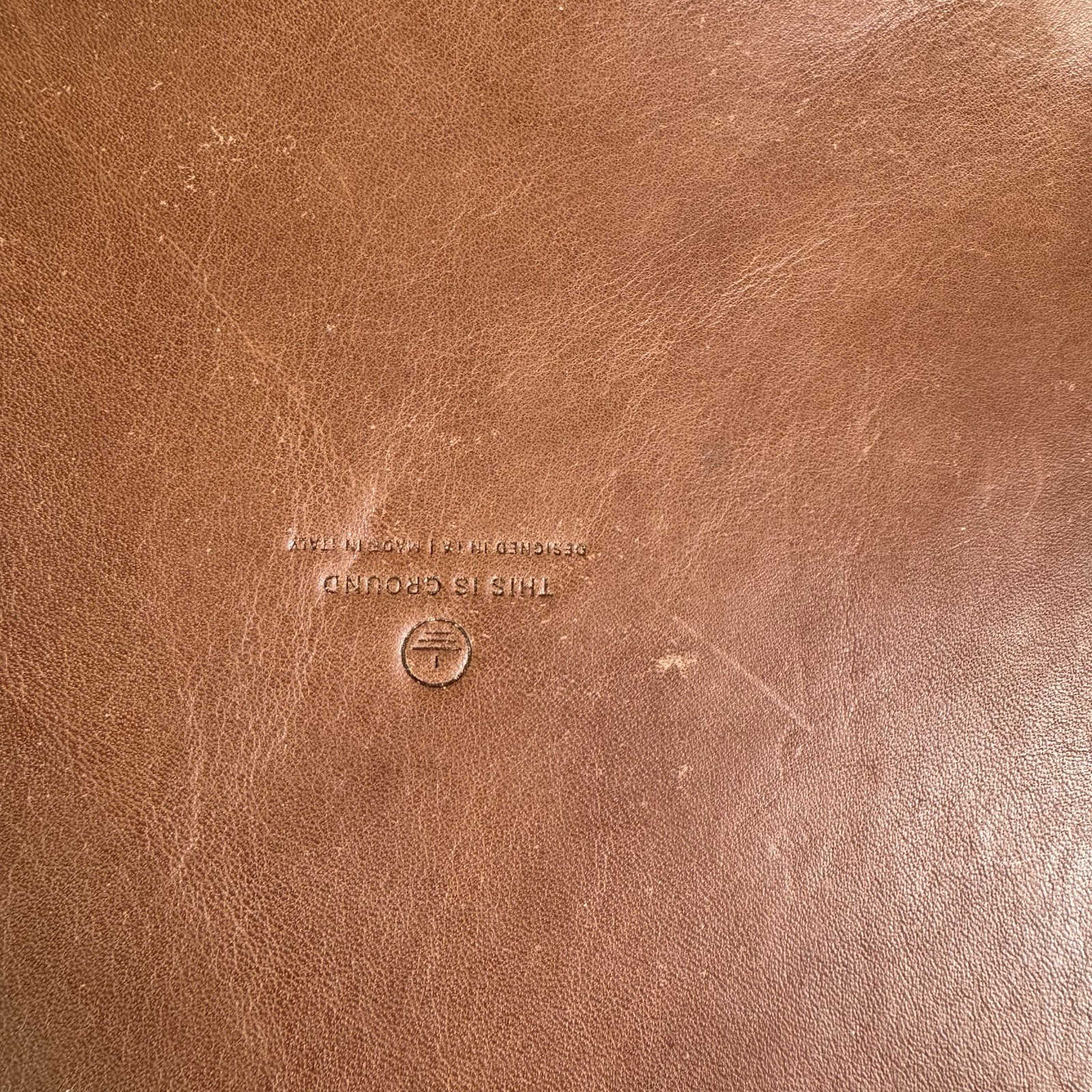 This Is Ground Tech Dopp Kit Toffee Brown Leather Travel Cable Organizer Case