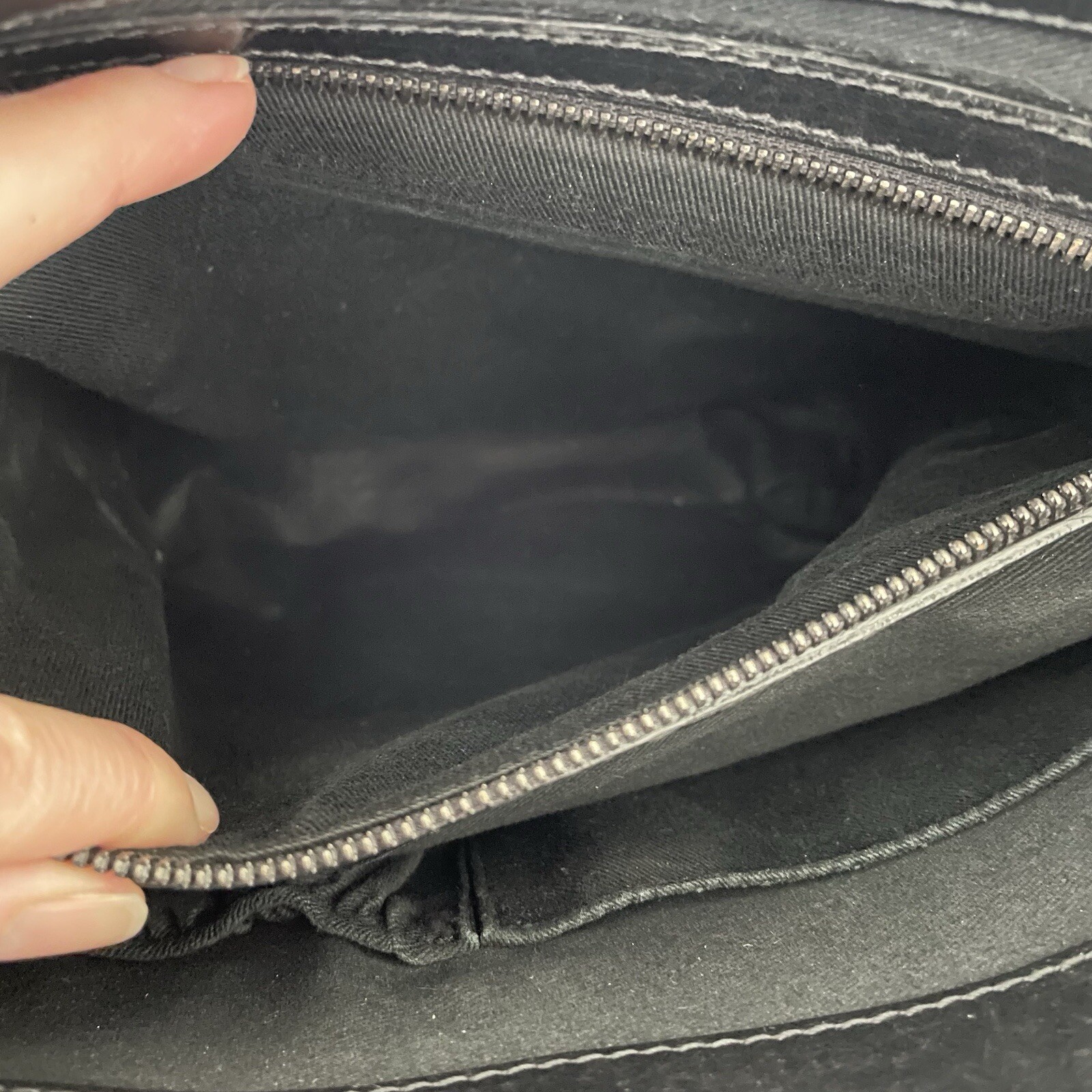 Givenchy Cowhide Leather Messenger Bag Black Designer Office AS IS DAMAGED READ