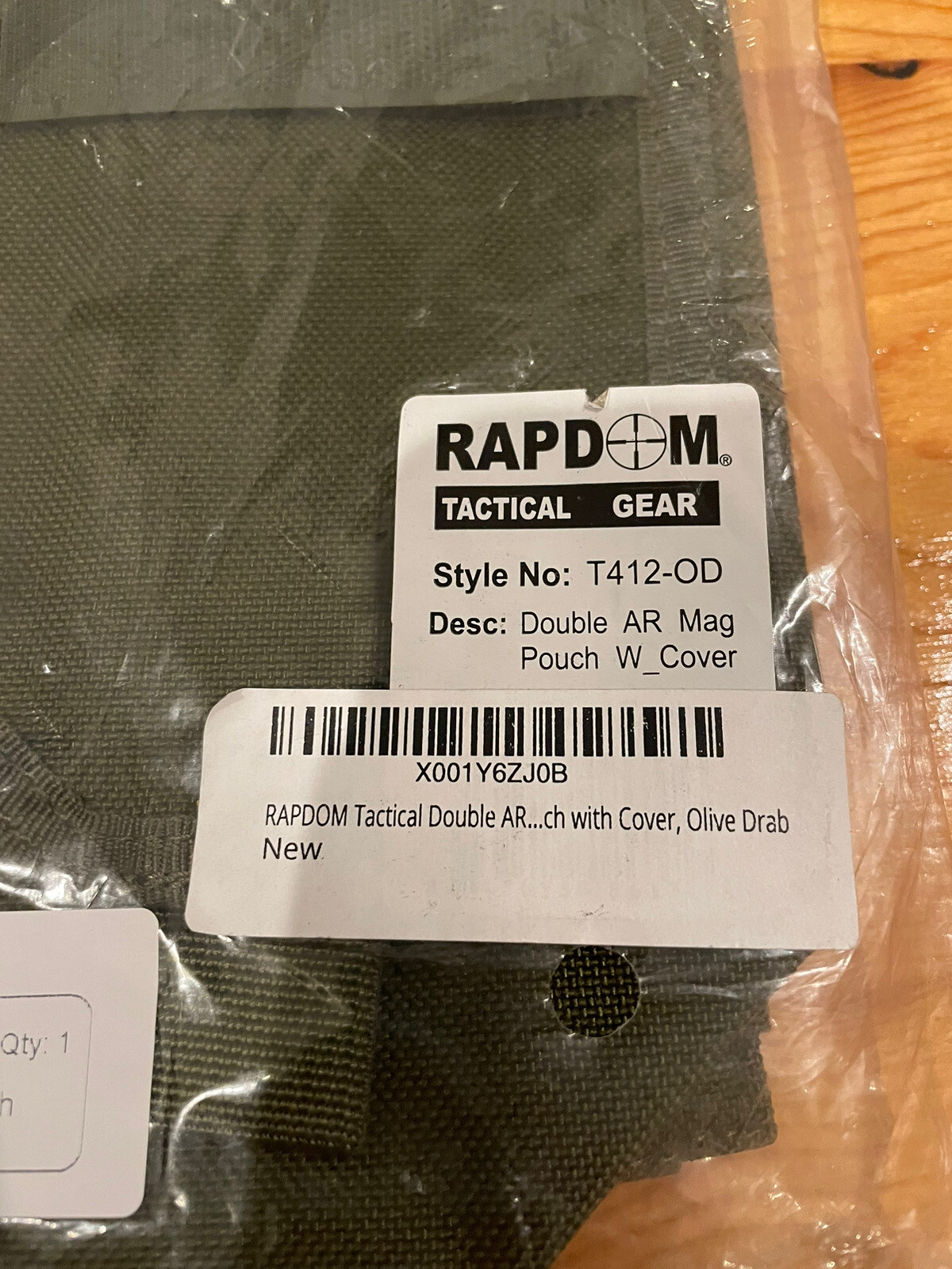 RapDom Double AR Mag Tactical Pouch w/ Cover Olive Drab T412-OD