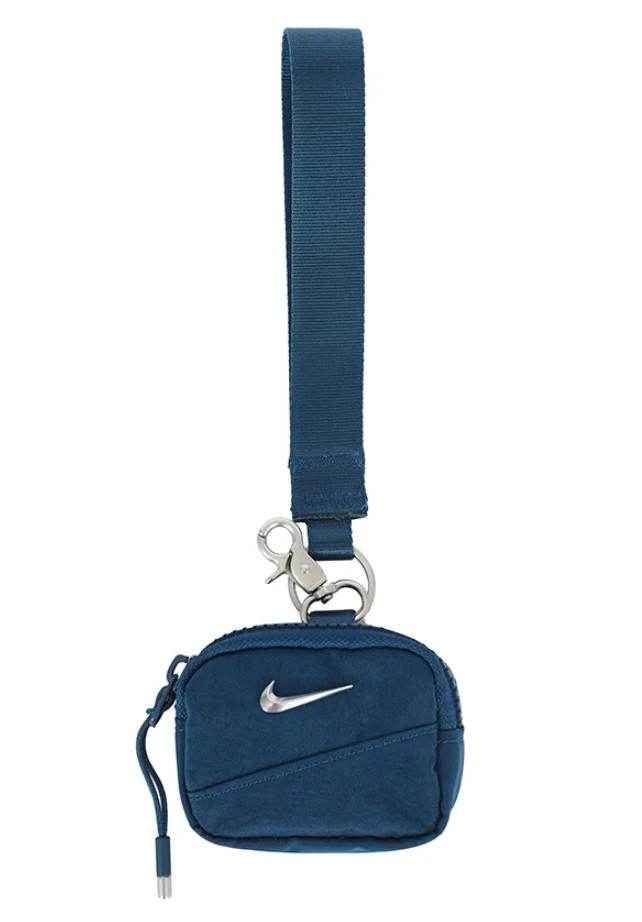 Nike AURA Earbud Case Mini Crossbody Bag Navy Unisex Zip Pouch II5123-408