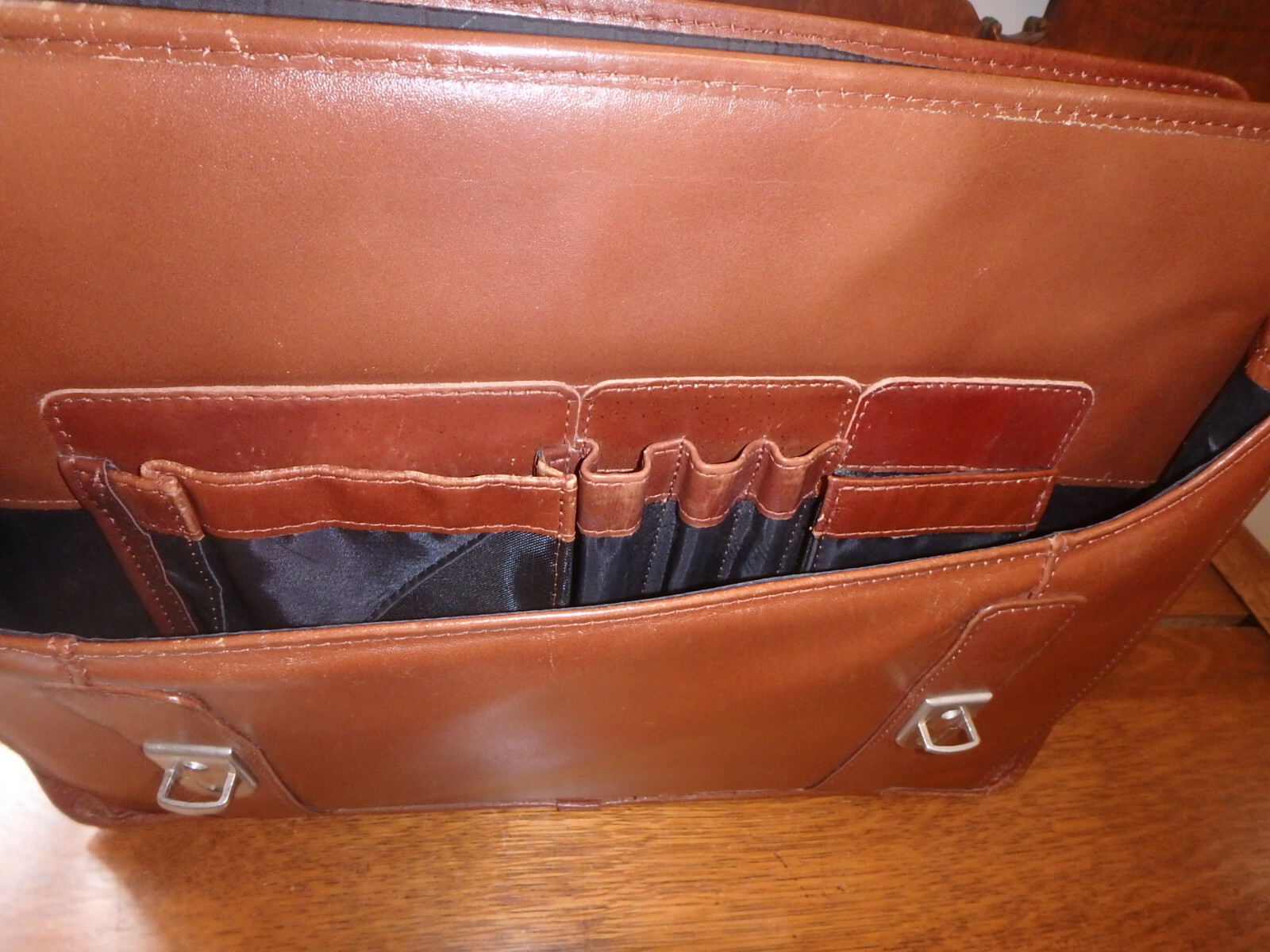 McKlein Briefcase British Tan Leather attache Padded Laptop Business Bag