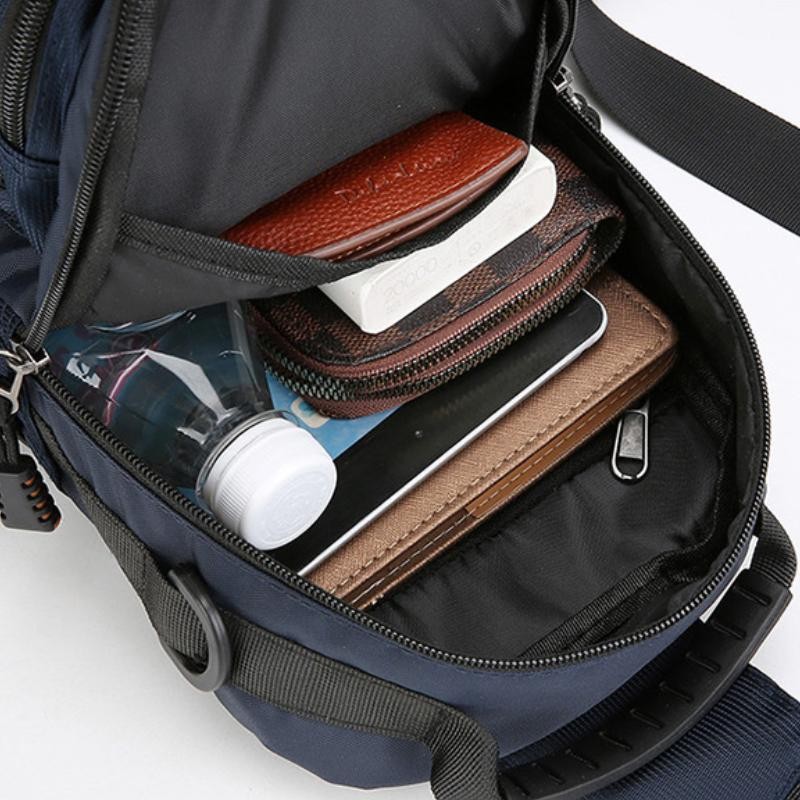 Men’s Oxford Chest Waist Pack Crossbody Bag Casual Fashion Handbag Male Travel