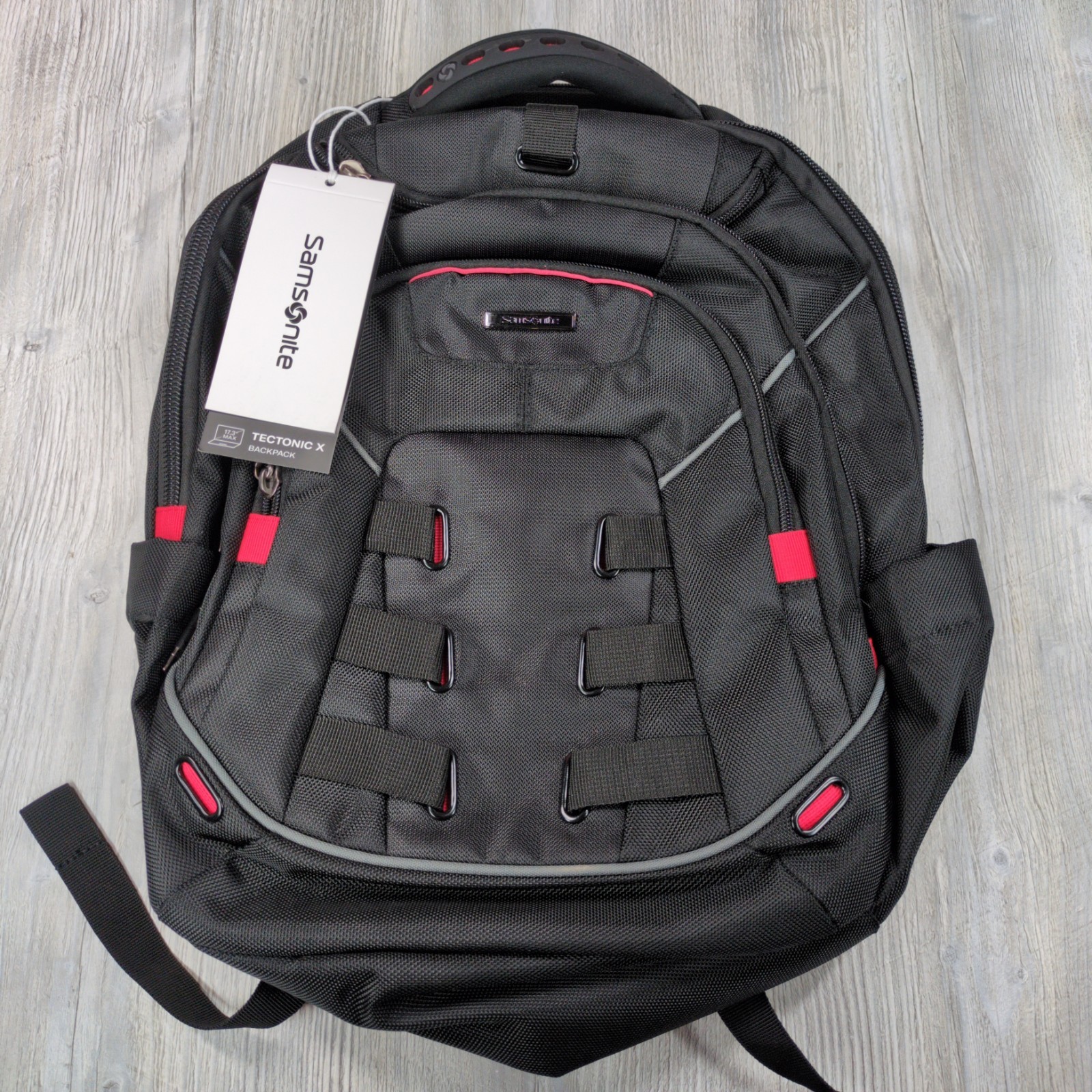 Samsonite Tectonic X 17″ Laptop Backpack Black/Red (19″ x 13″ x 8″) New