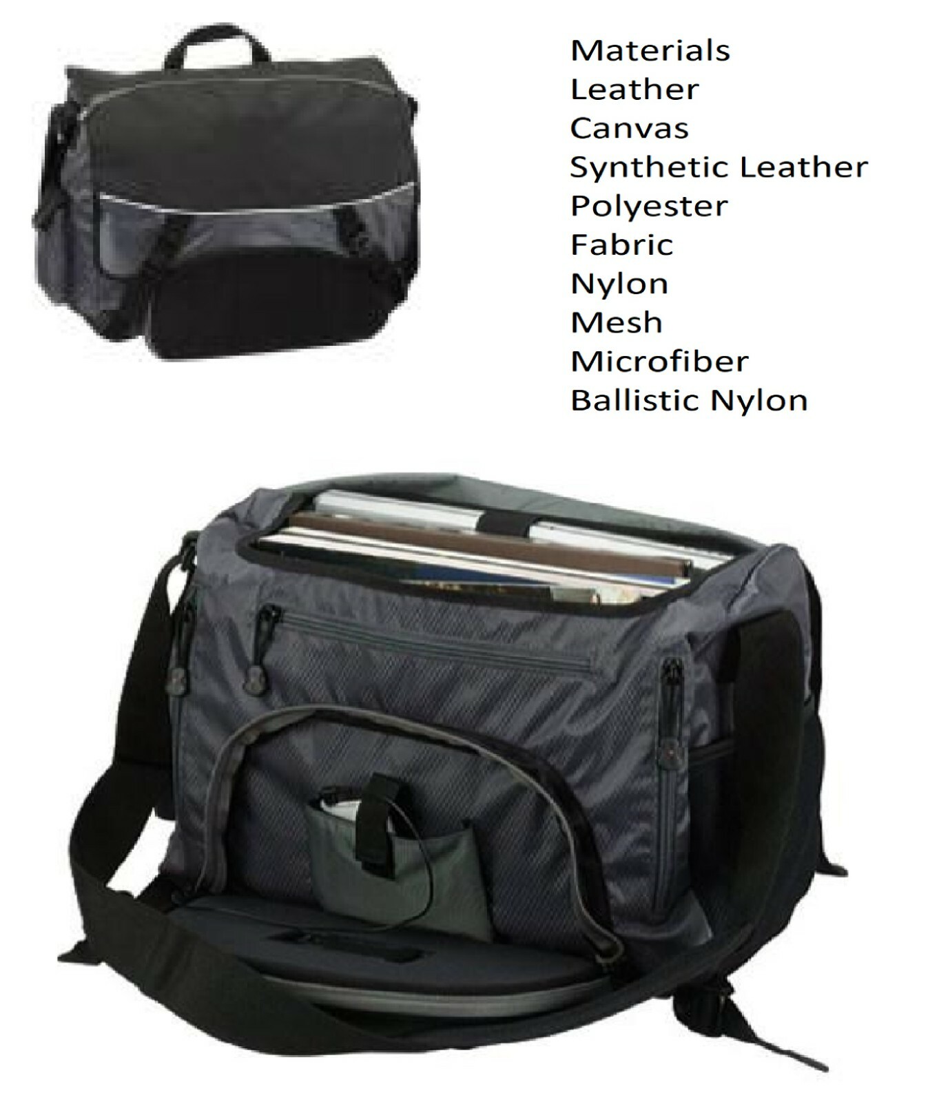 G-Tech Black Music Laptop Messenger School Bag Travel canvas Business NEW