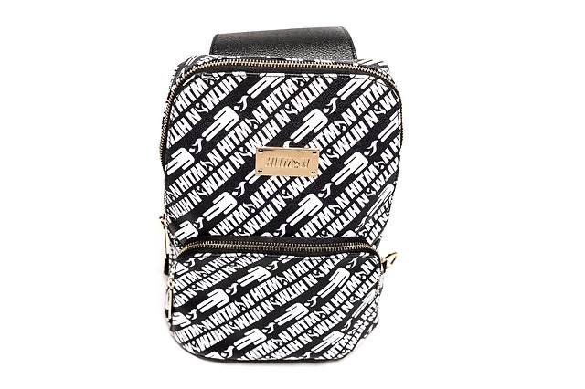 Hitman Crossbody Luxury Slingbag. Vegan leather, hitman print, suede interior!