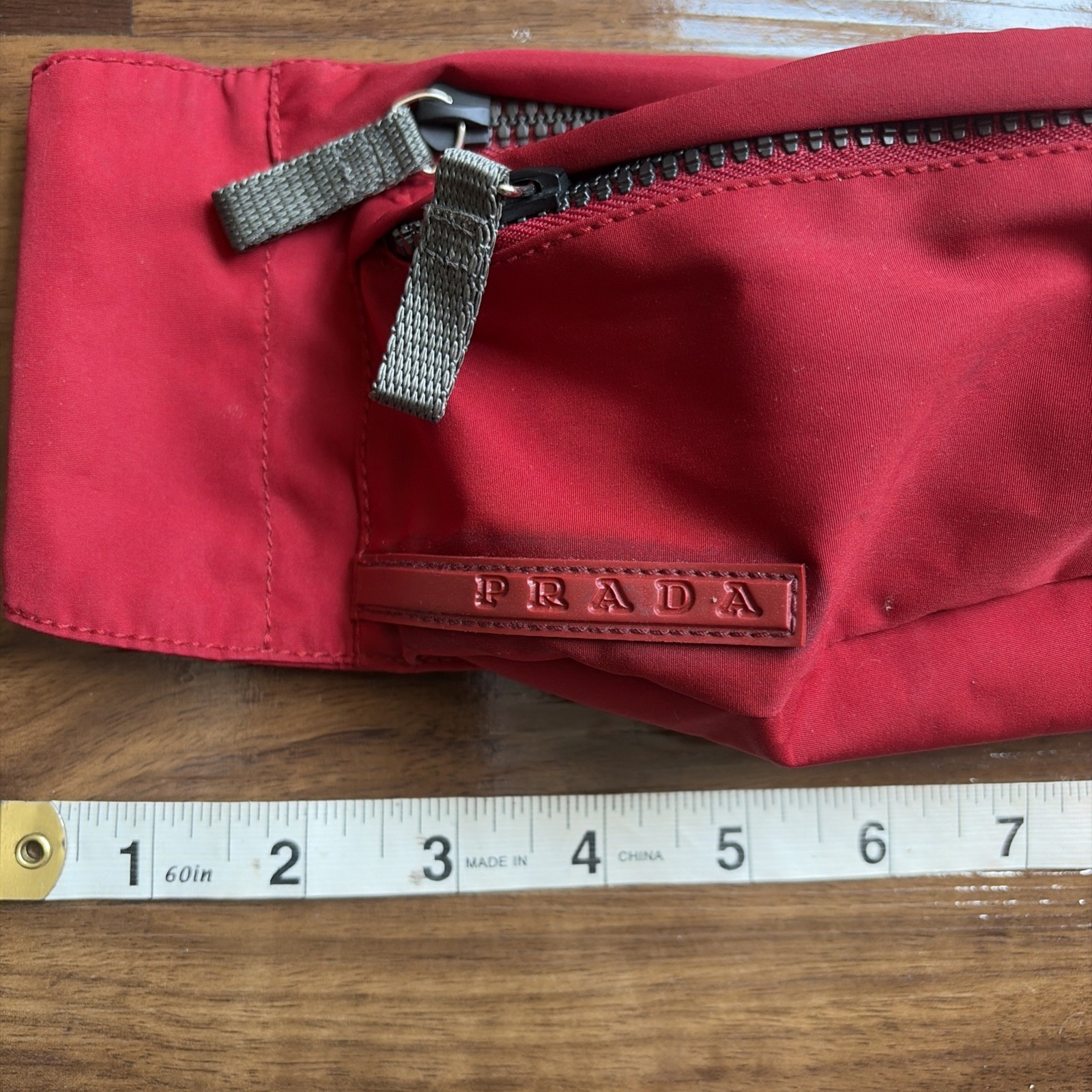Vintage Prada Red Nylon Belt Bag Fanny Pack Red Made In Italy – Interior Wear