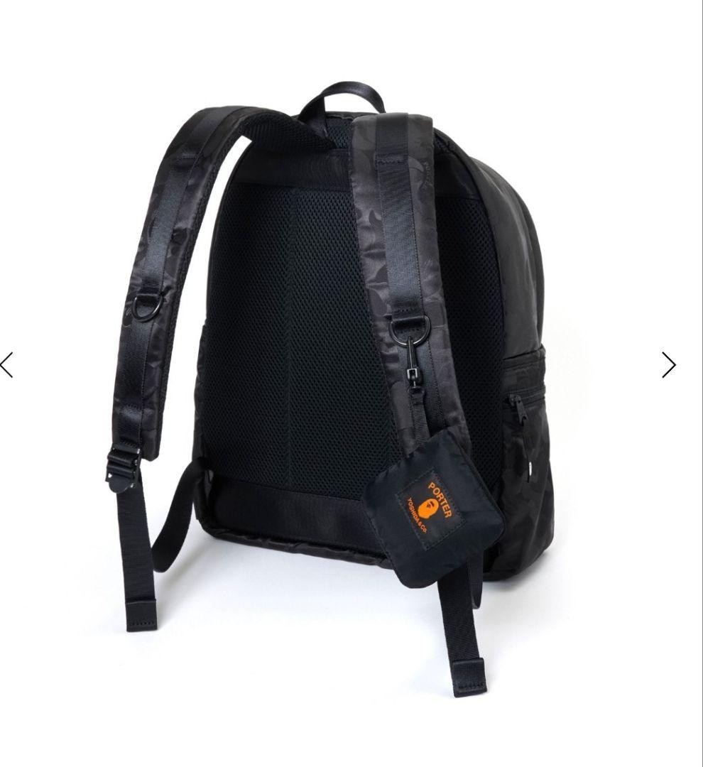 A BATHING APE Porter Daypack 26cm Black Camo ABC Camouflage Used in Japan