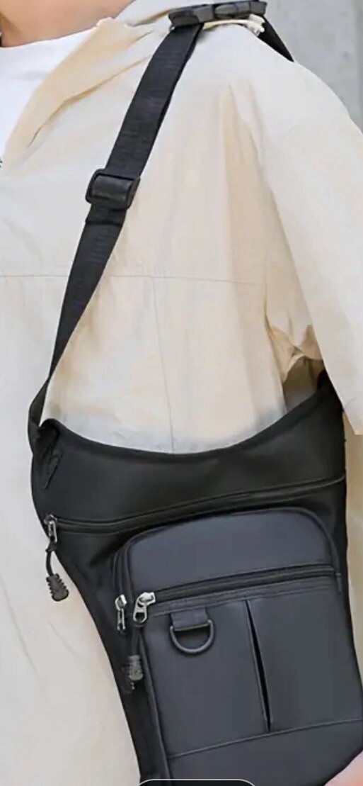 Women Men Faux Leather Waist Drop Leg Bag Fishing and Hiking Fanny Pa…