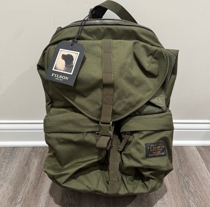 Filson Ripstop Nylon Backpack in Surplus Green 32L