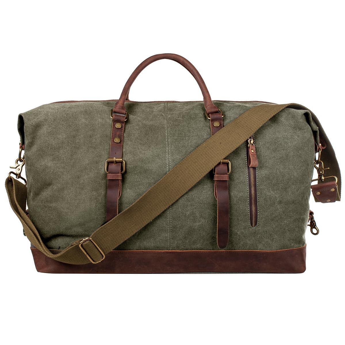 S-ZONE Duffle Bag for Travel Canvas Duffel Carry on X-Large, Army Green