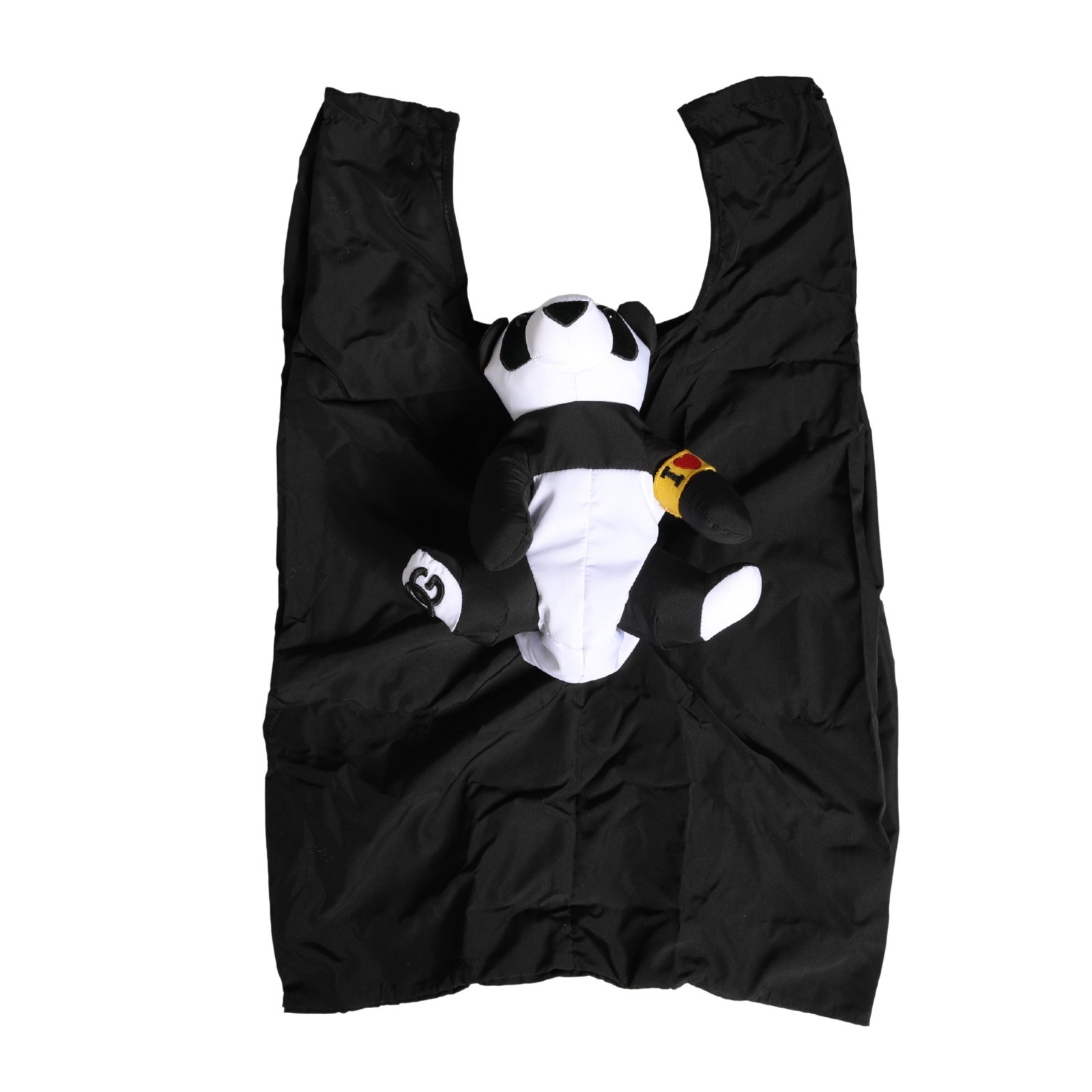 DOLCE & GABBANA Bag Men Black Polyester Panda Stuffed Ecobag Tote Borse 800usd