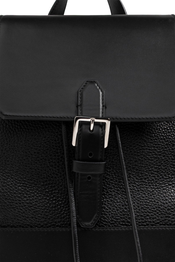 Lanvin – Men – Leather backpack `Zaino` – Black