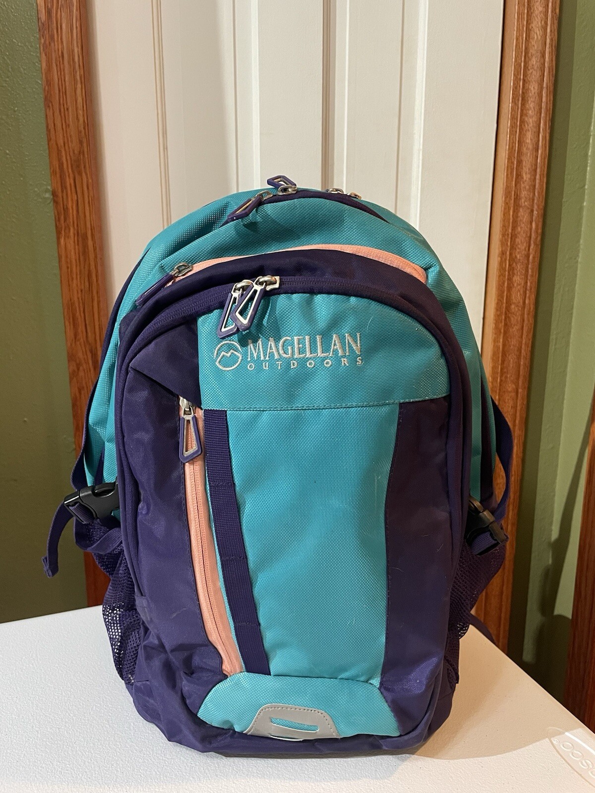Magellan Outdoors Backpack Large Capacity Turquoise,Purple And Pink