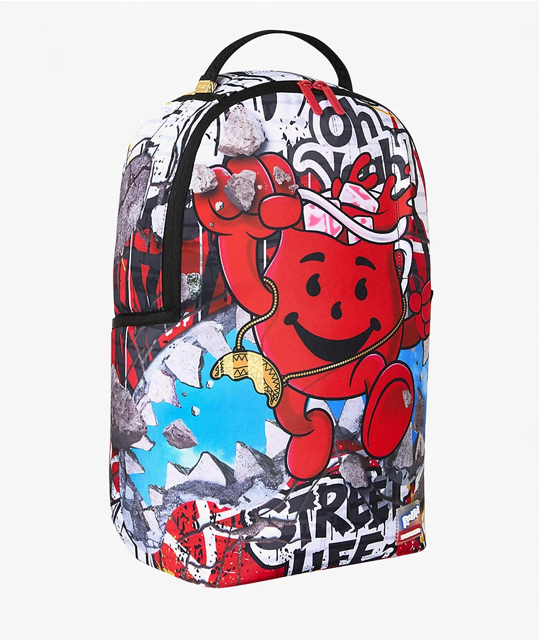 Sprayground x Koolaid Man Street Backpack🔥New Black Bookbag Large School Bag